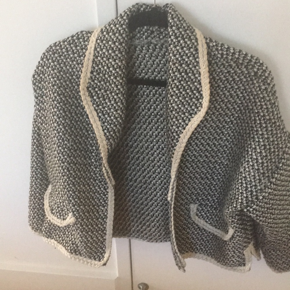 Short jacket tweed material